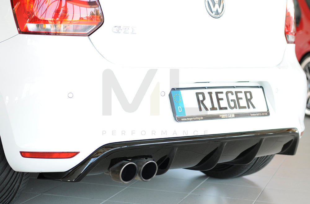 Rieger 00088039 VW 6R Mk6 Polo Rear Diffuser 2 | ML Performance EU Car Parts