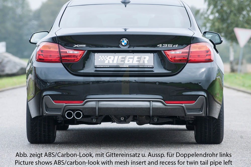 Rieger 00088054 BMW 4 Series F32 F33 F36 Rear Diffuser 6 | ML Performance EU Car Parts