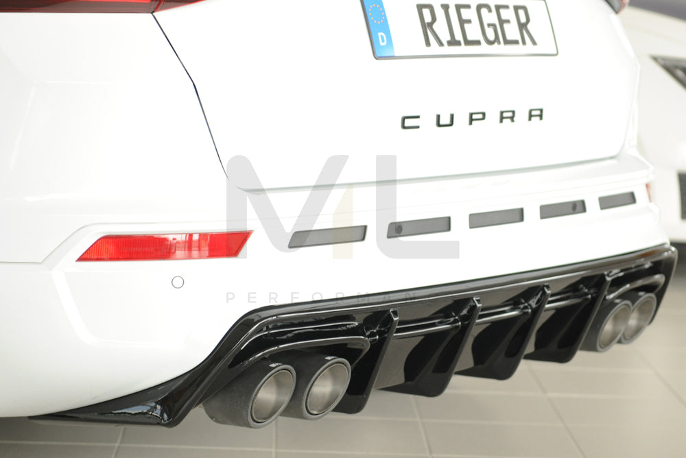 Rieger 00088228 SEAT 5FP Ateca Cupra Rear Diffuser 3 | ML Performance EU Car Parts