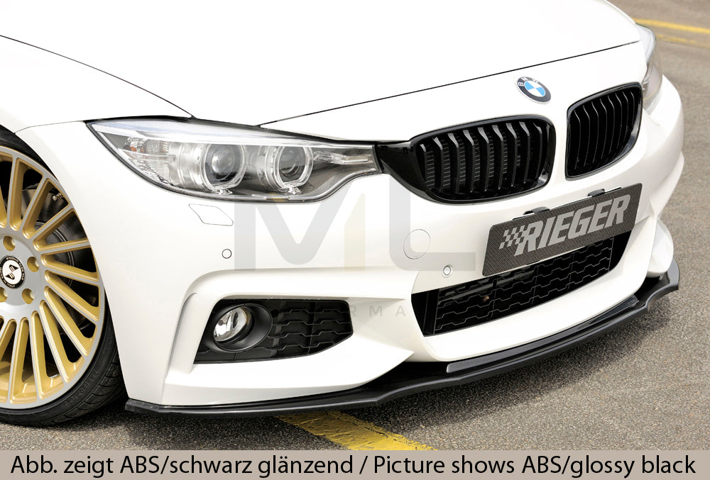 Rieger 00099238 BMW 4 Series F32 F33 F36 Front Splitter 8 | ML Performance EU Car Parts