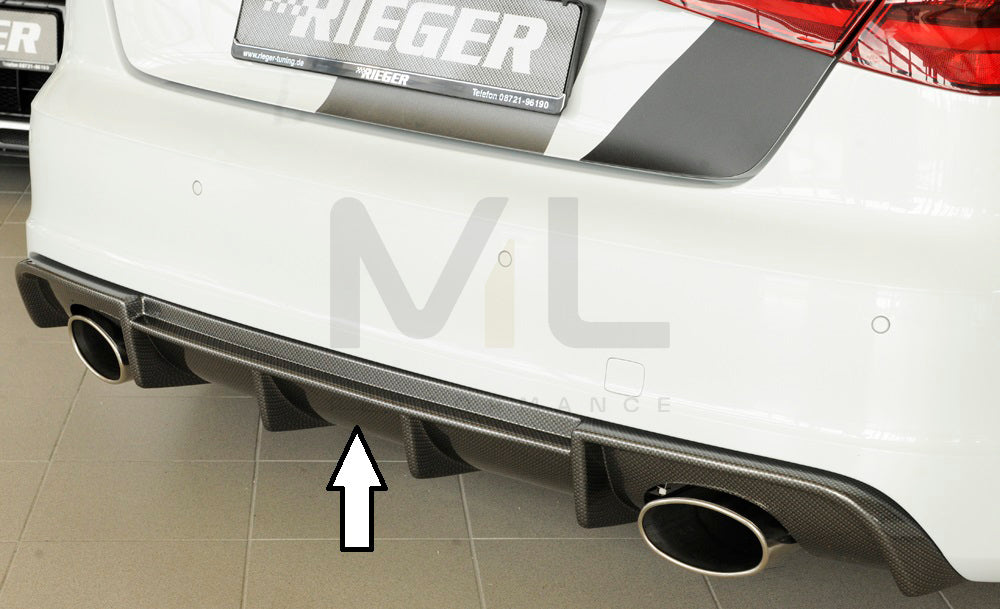 Rieger 00099357 Audi 8V Rear Diffuser (A3 & S3) 1 | ML Performance EU Car Parts