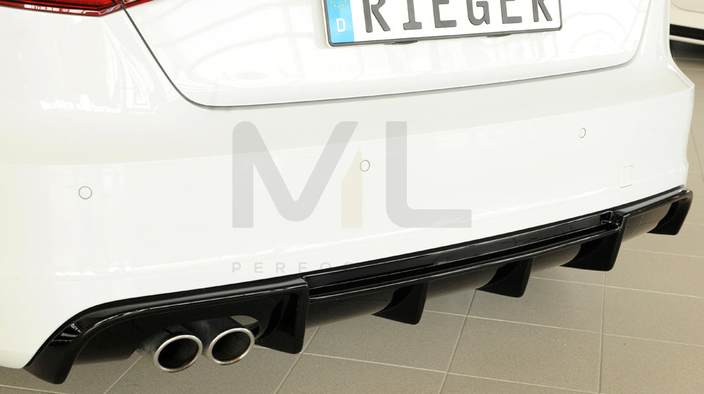 Rieger 00088141 Audi 8V A3 Rear Diffuser 2 | ML Performance EU Car Parts