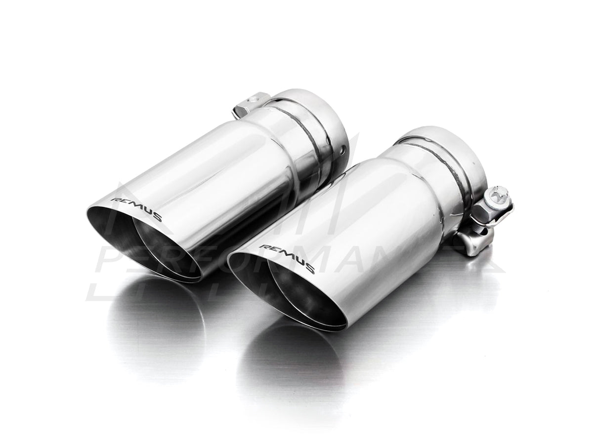 Remus Mercedes-Benz C117 CLA250 Straight Cut Chrome Tailpipe Set - ML Performance EU