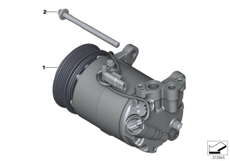 Genuine BMW 64529890655 G14 Rp A/C Compressor With Magnetic Clutch R134A/R1234YF (Inc. 530iX, 740i & 730dX) | ML Performance EU EU Car Parts